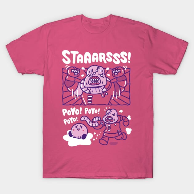 STAAARRRS - Pink T-Shirt by demonigote